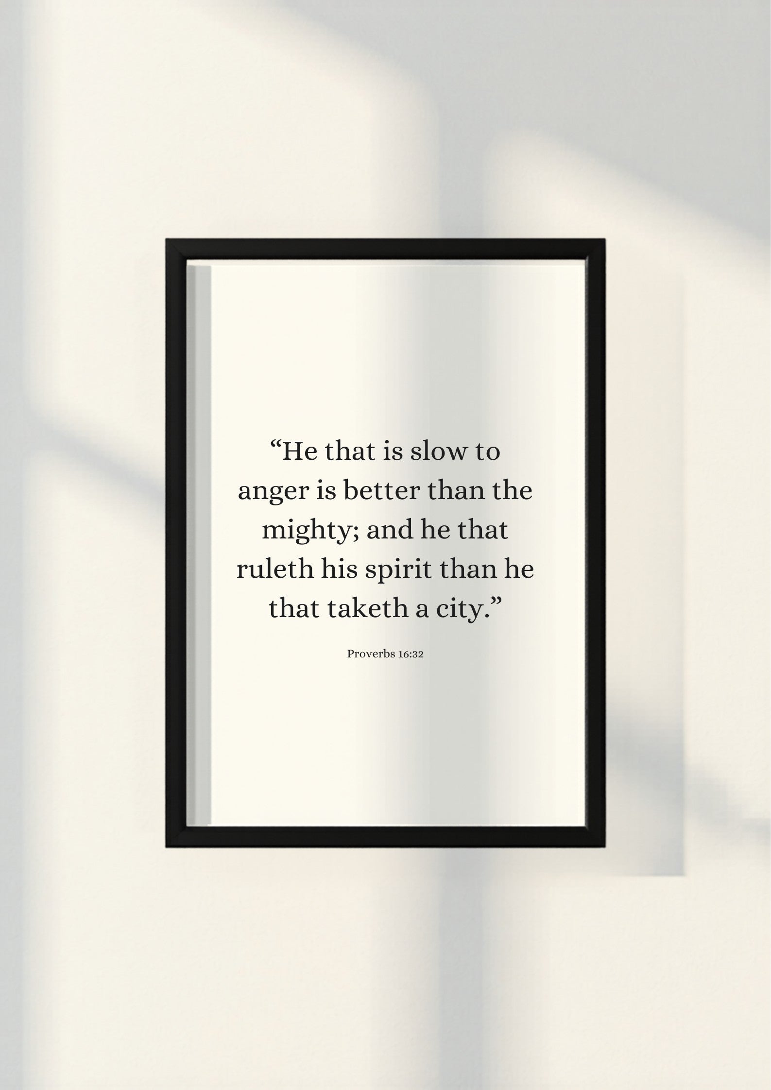 Proverbs 16:32 – Black frame mockup 4