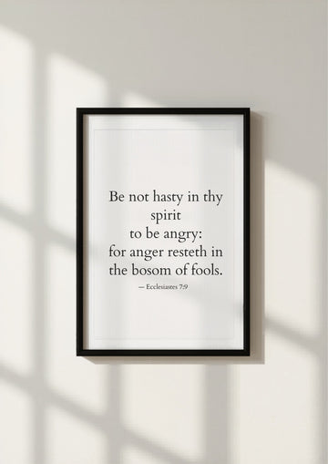 Ecclesiastes 7:9 – Black frame mockup 2