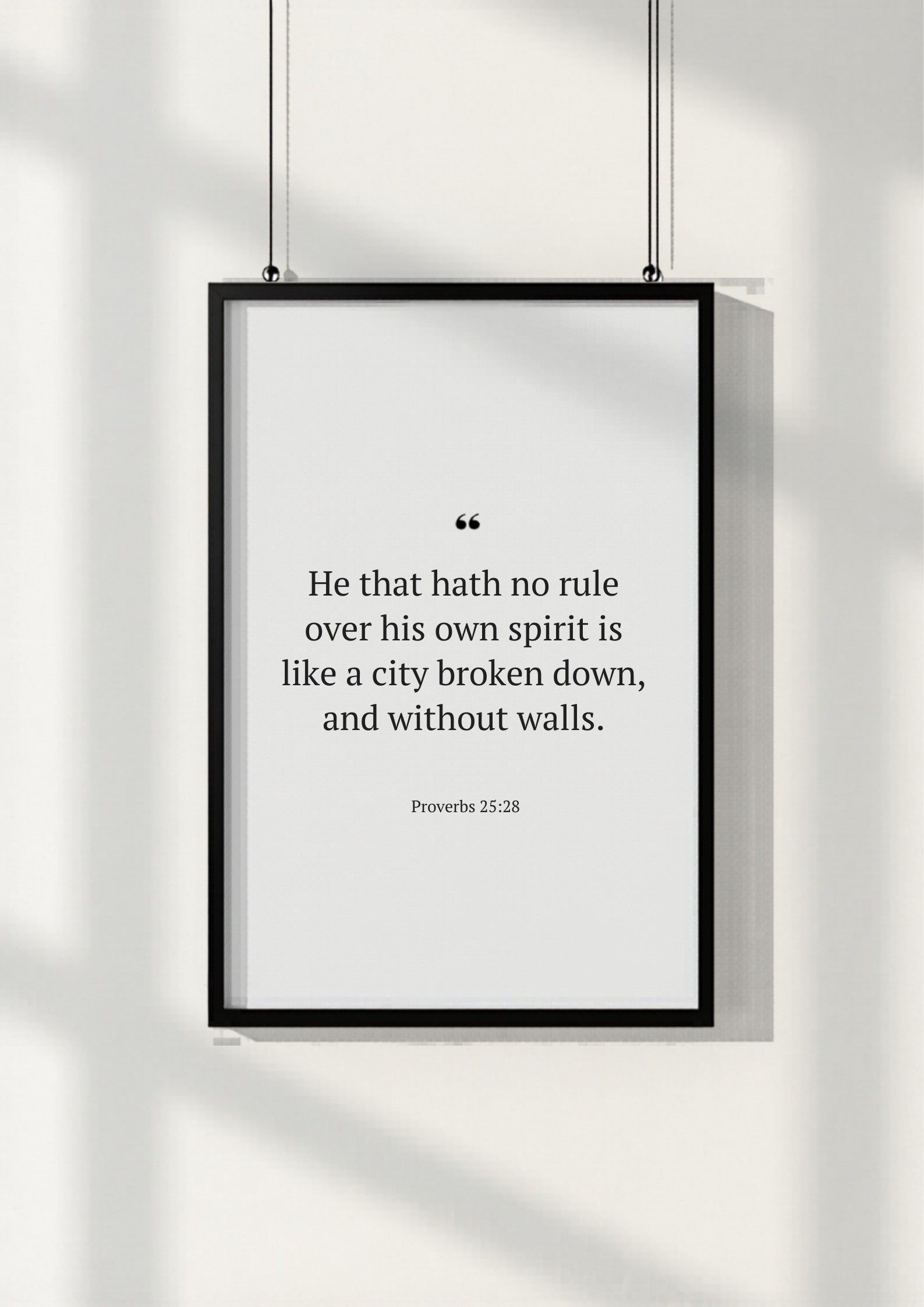 Proverbs 25:28 – Black frame mockup 2