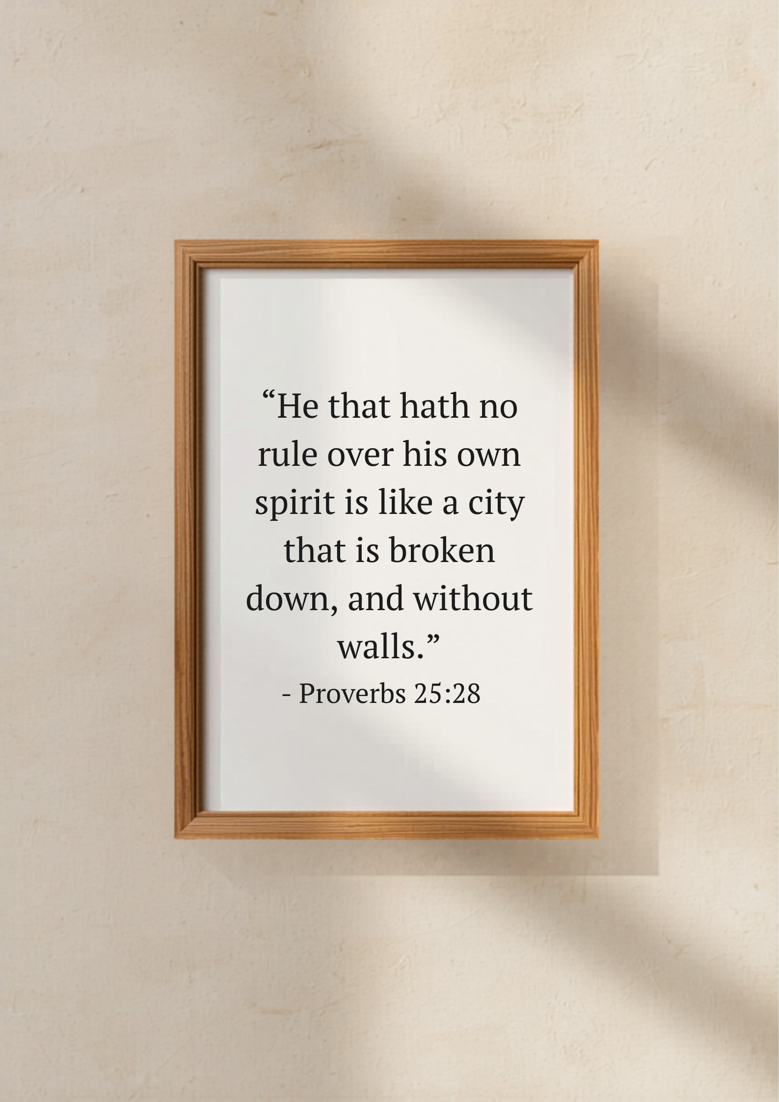 Proverbs 25:28 – Wood frame mockup 3