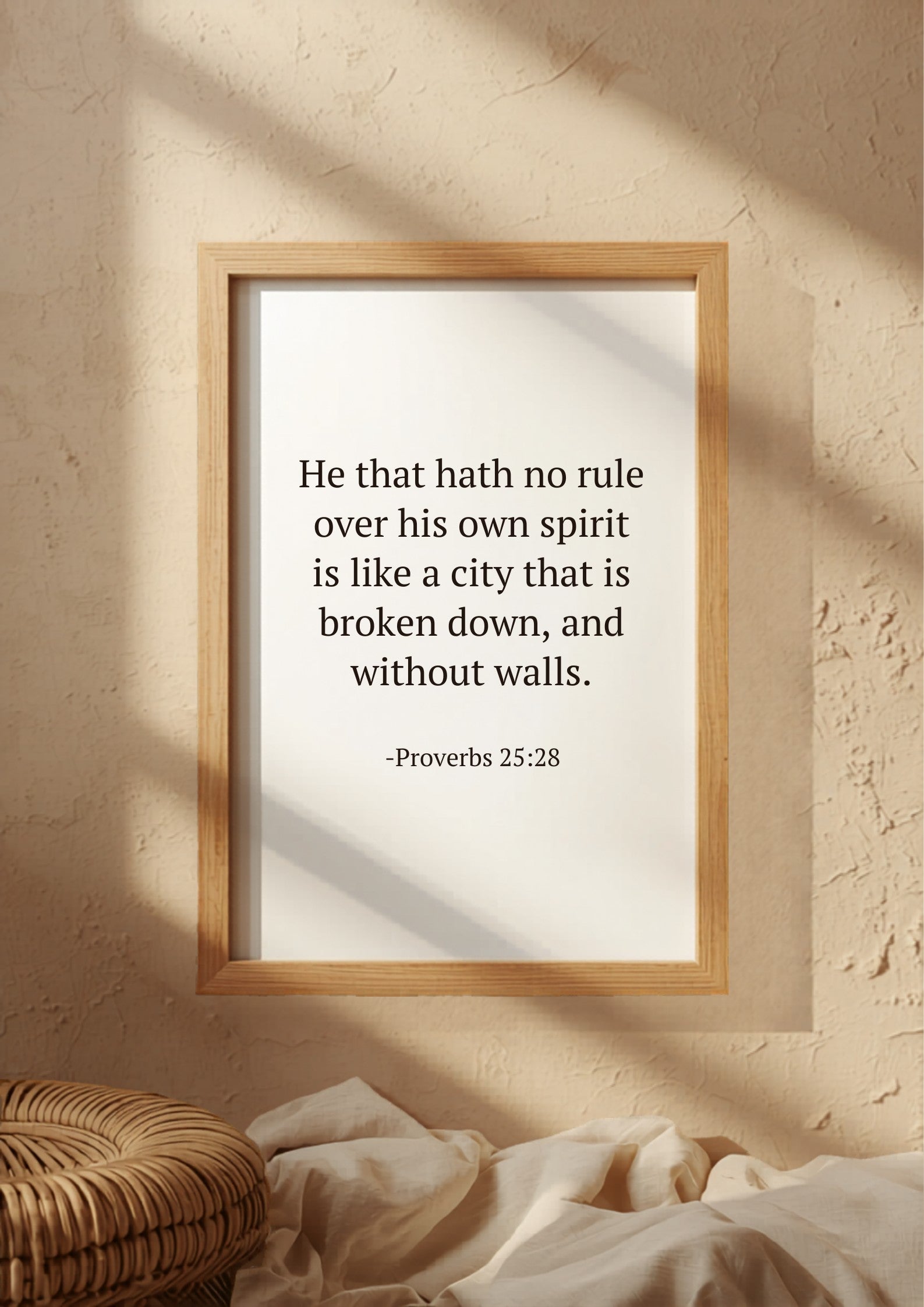 Proverbs 25:28 – Wood frame mockup 4