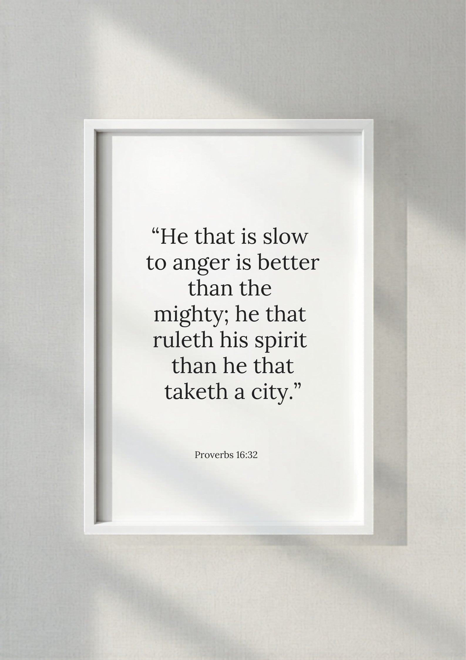 Proverbs 16:32 – White frame mockup 4