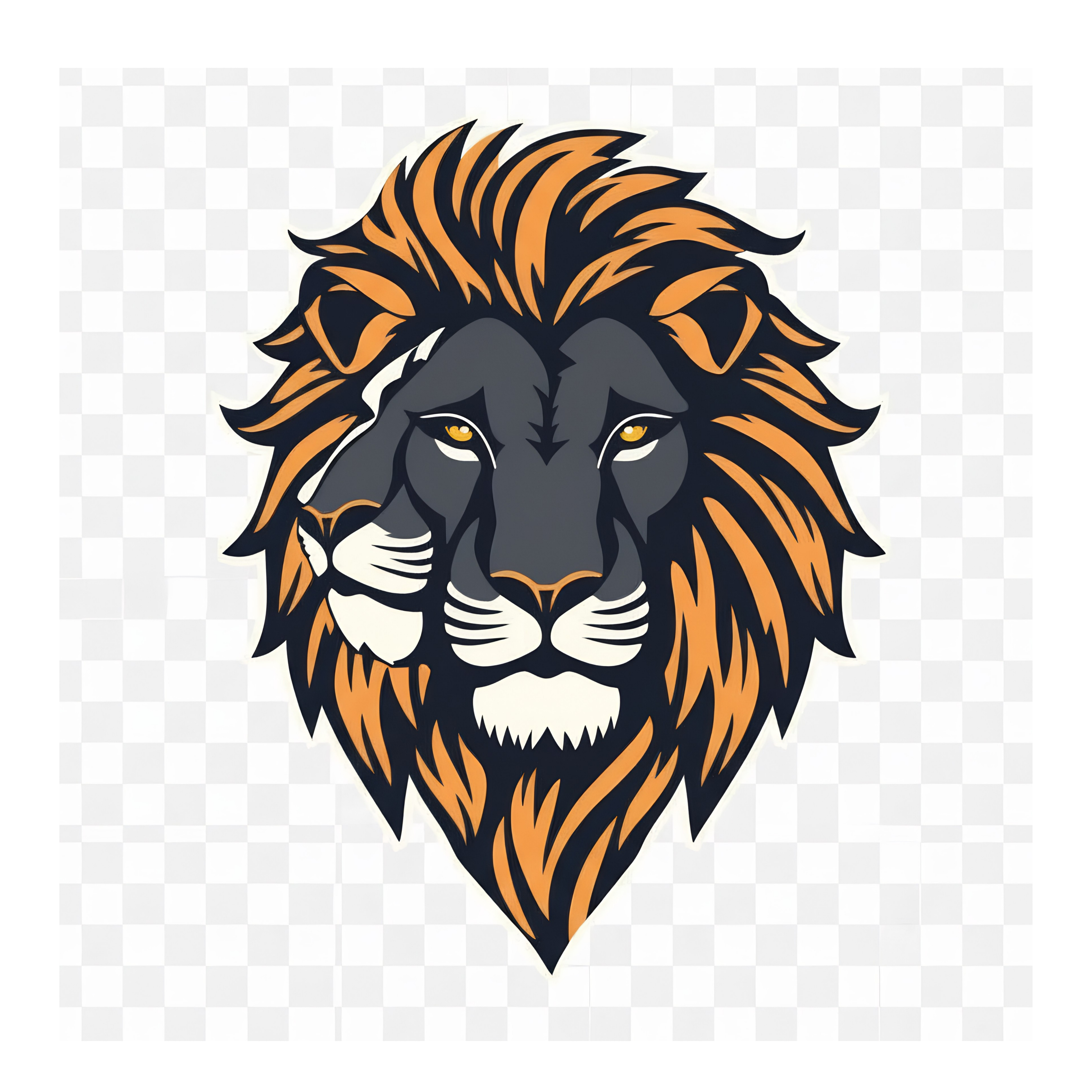 Majestic lion art - Blue Bold Lion design with vibrant colors. Digital download only
