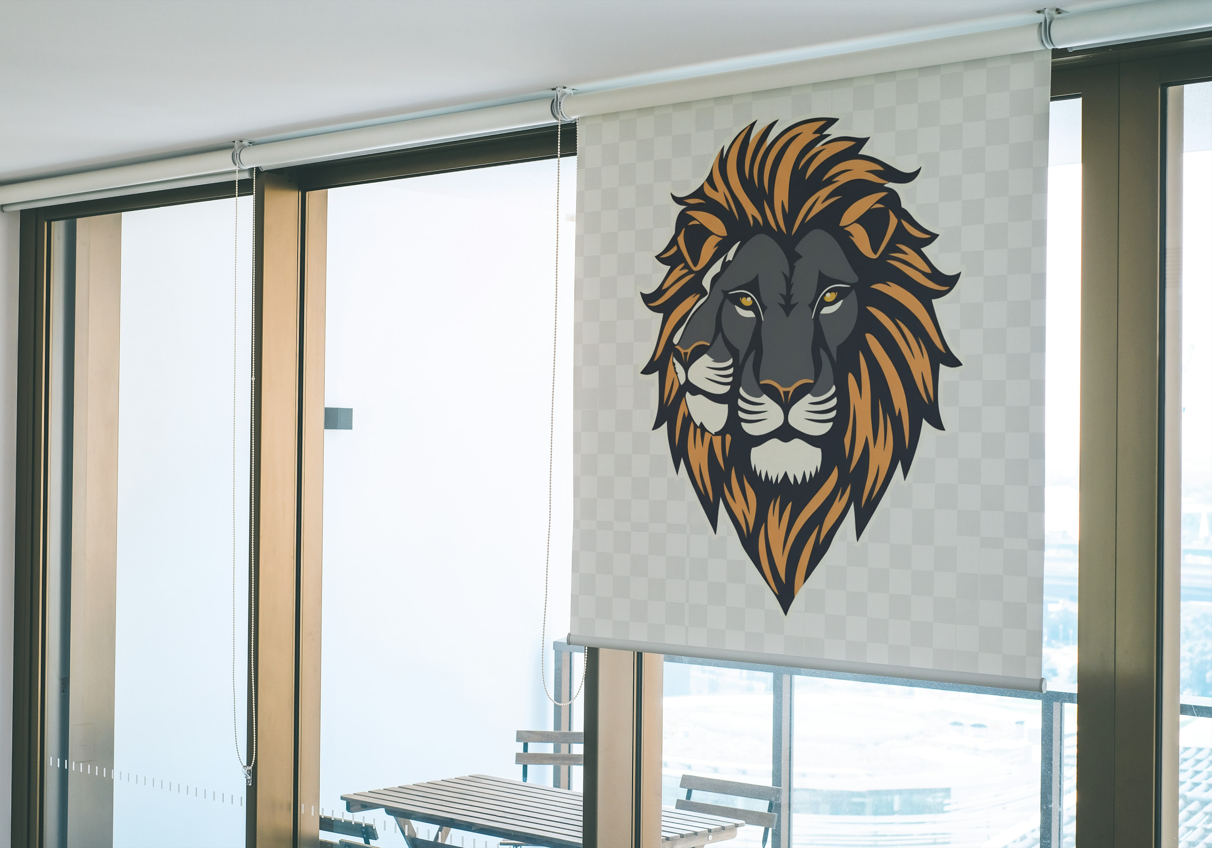 Majestic lion art - Blue Bold Lion design with vibrant colors. Digital download only