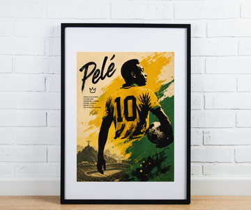 Legendary Pele Football Poster 