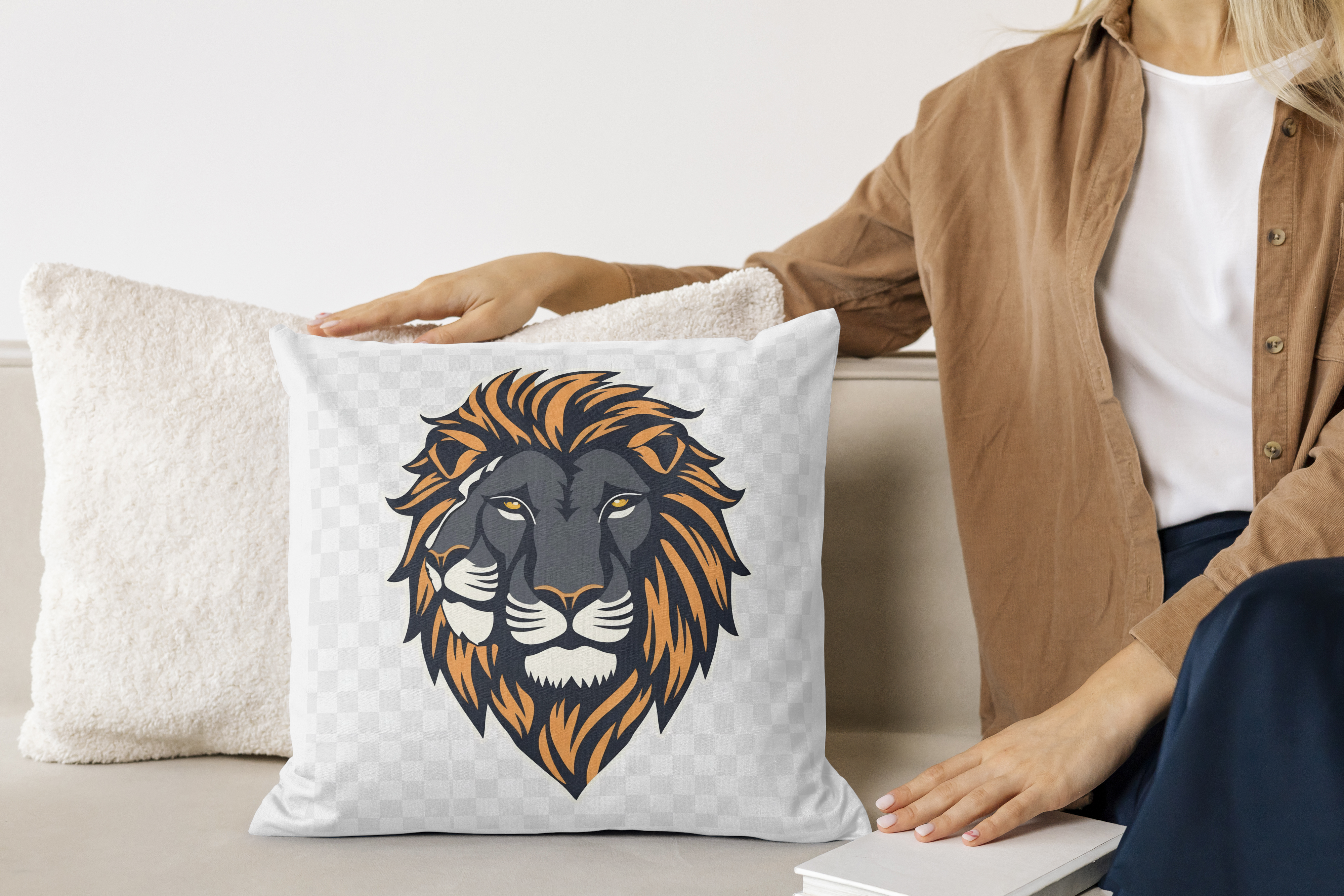 Majestic lion art - Blue Bold Lion design with vibrant colors. Digital download only